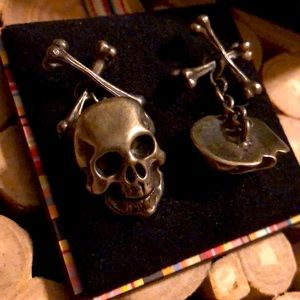 Paul Smith Sterling Silver Skull & Crossbones Cufflinks